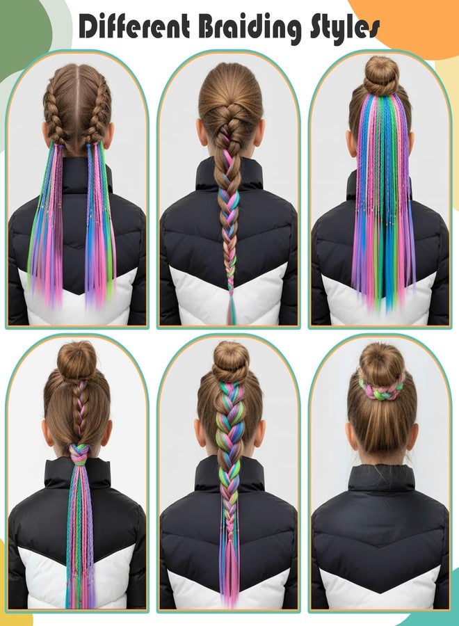 ValueBargain 7pcs Colorful Hair Extensions for Kids, Colored Hair Extensions for Kids for Girls Women - Image 5